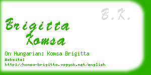 brigitta komsa business card